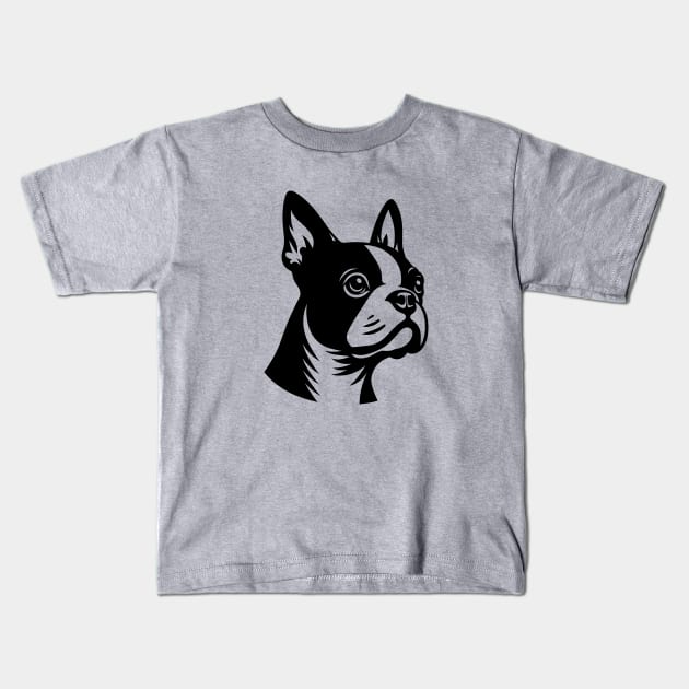 Boston Terrier Kids T-Shirt by KayBee Gift Shop